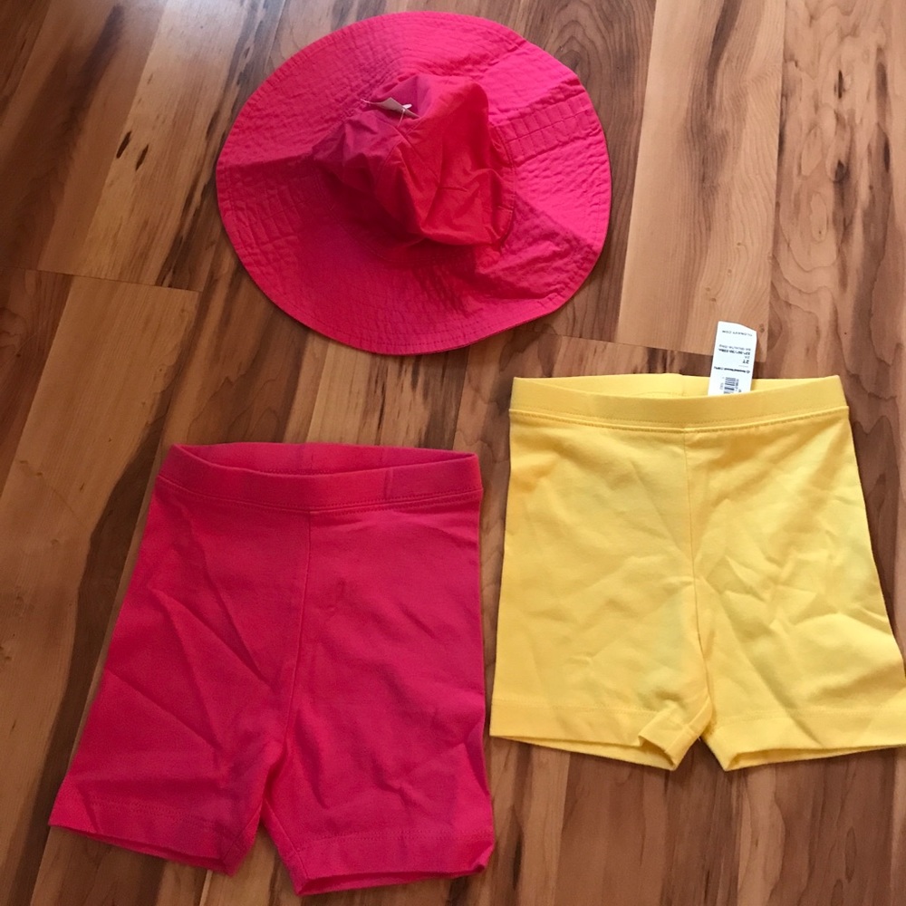 Bundle - 2 (2T) toddler girl legging + bucket hat!