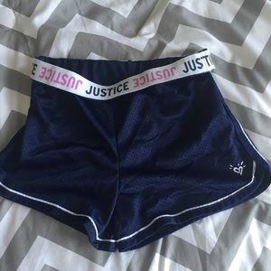 Navy athletic shorts