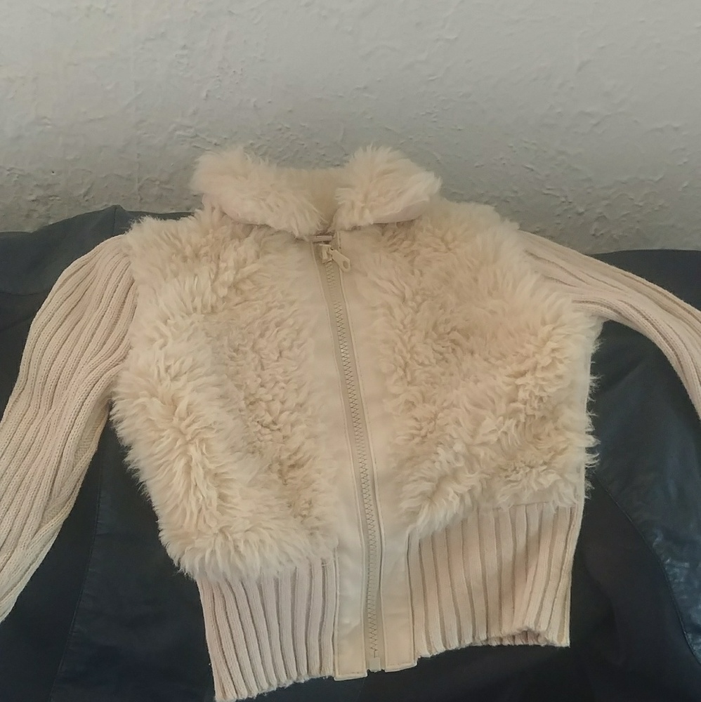 Sheep fur Genuine Leather/cotton Fall sweater
