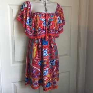 NWT Flying Tomato Fun/Fringed Boho Dress - Small