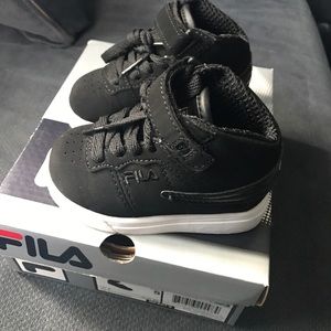 Fila black suede toddler sneakers