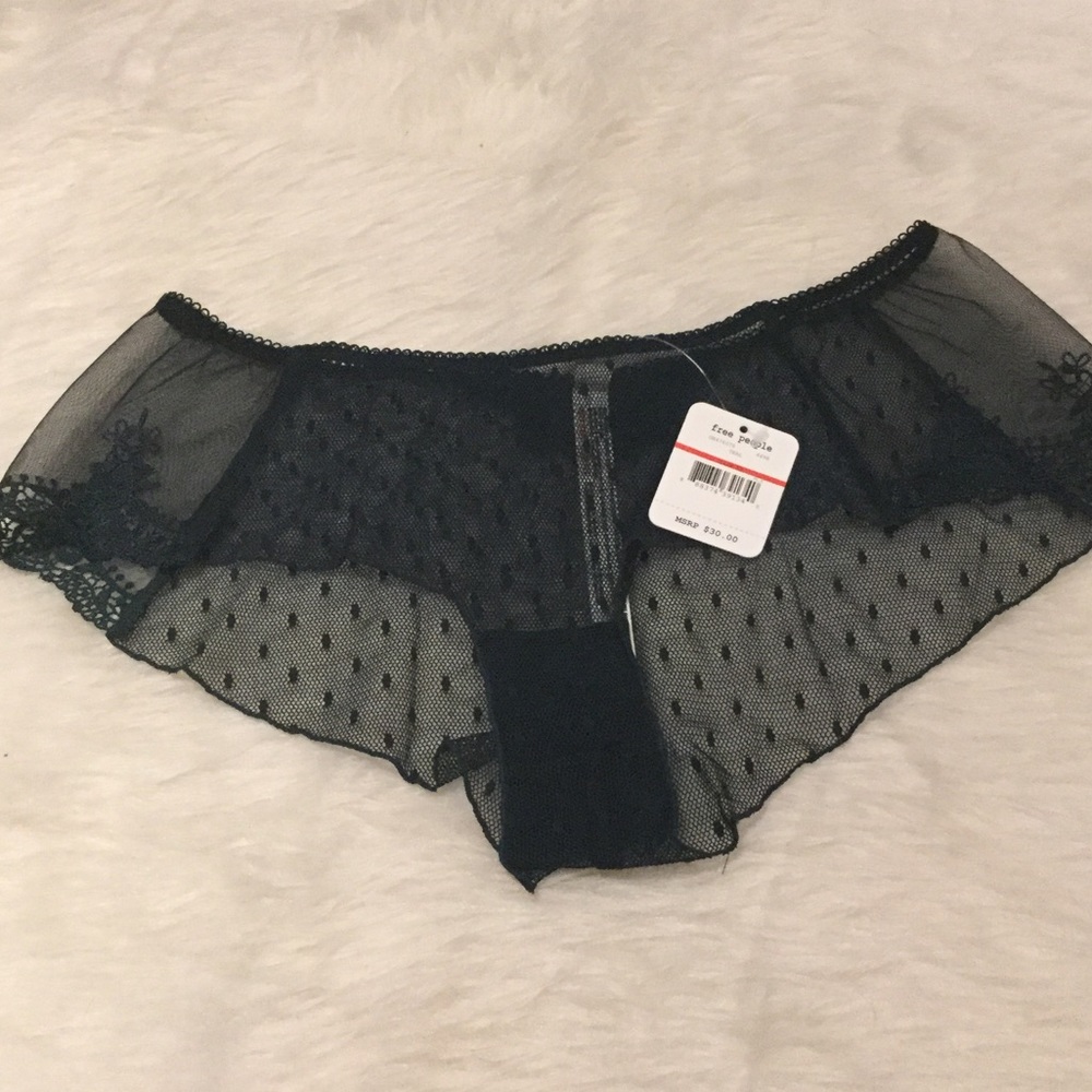 Free People Fancy Back Embroidered Boyshort - Picture 4 of 7