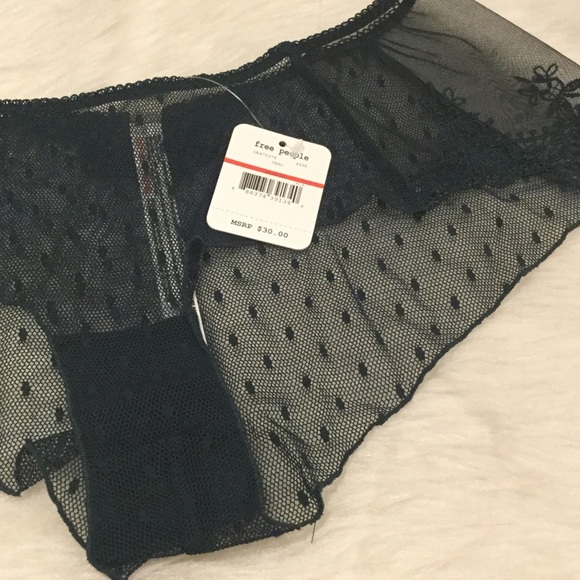 Free People Fancy Back Embroidered Boyshort - Picture 5 of 7