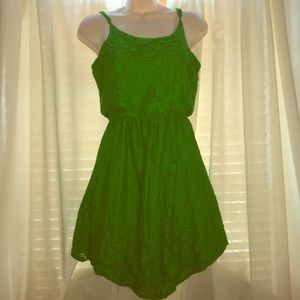 Green Lacy Mini Sundress