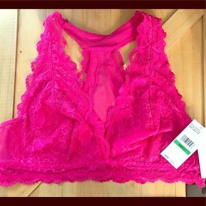Jessica Simpson Hot Pink Lace Bralette