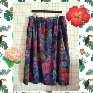 💖 🌹 Alfred Dunner 18 Tropical Floral Skirt 🌺 💖