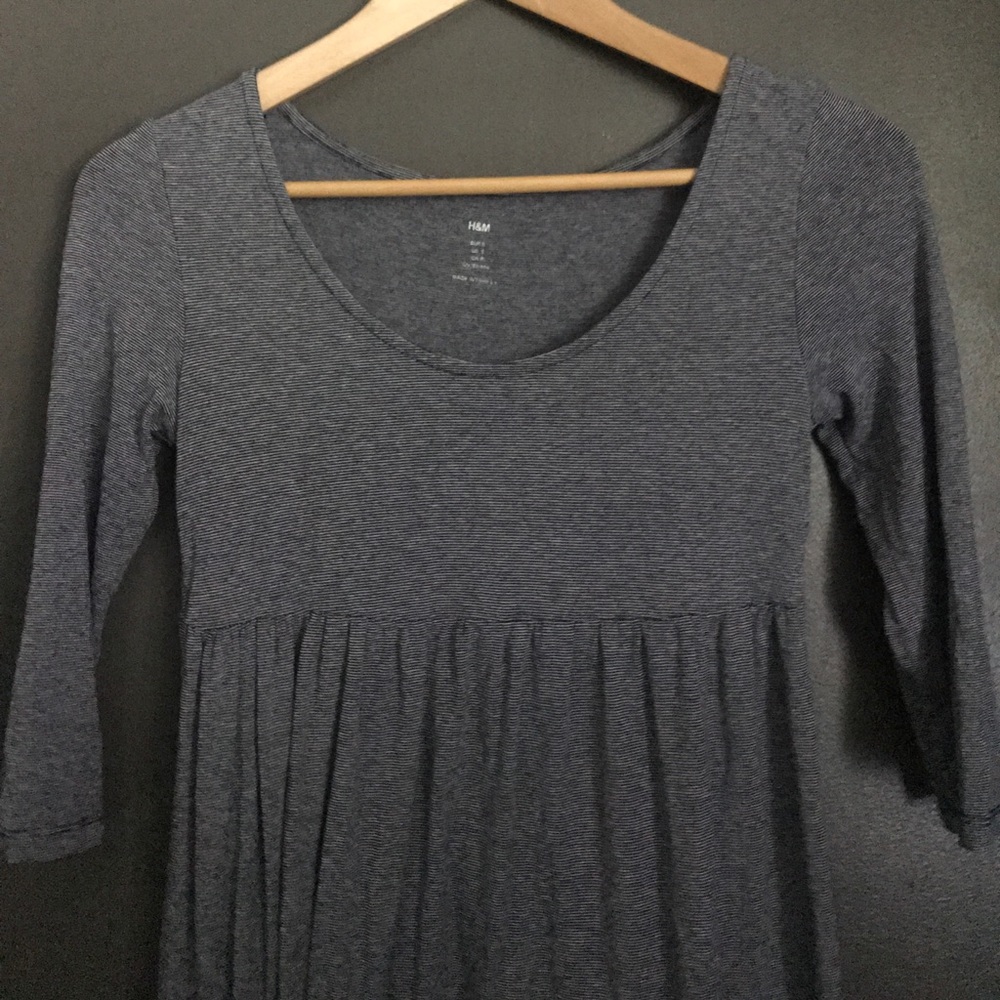 H&M Stripped Navy Dress
