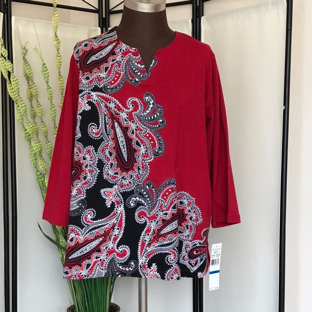 ALFRED DUNNER PAISLEY TOP BRAND NEW