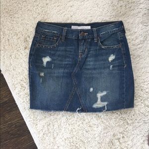 Distressed Demin Skirt