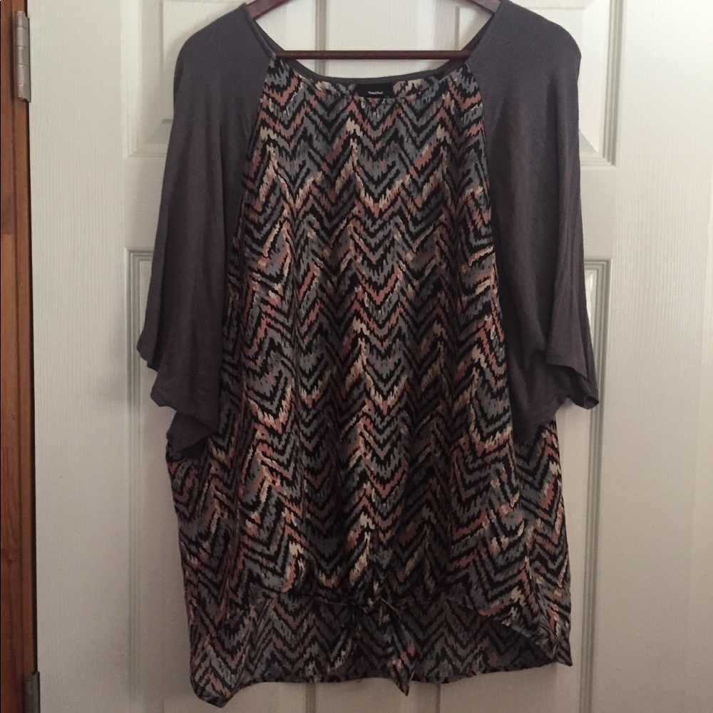 Flowy tie front shirt