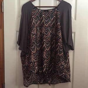 Flowy tie front shirt