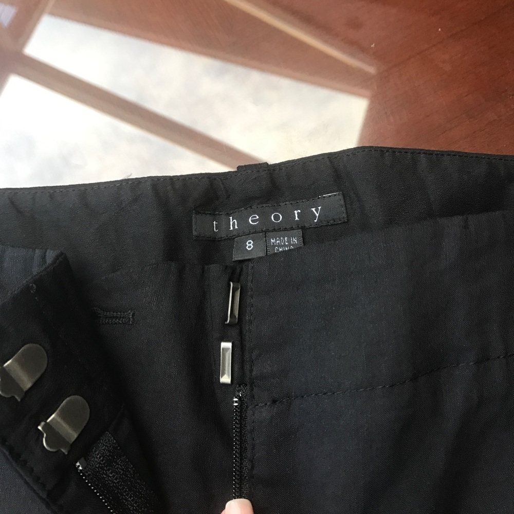 Theory black pants sz8