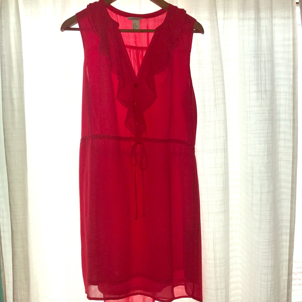Red Short Sleeve Dress