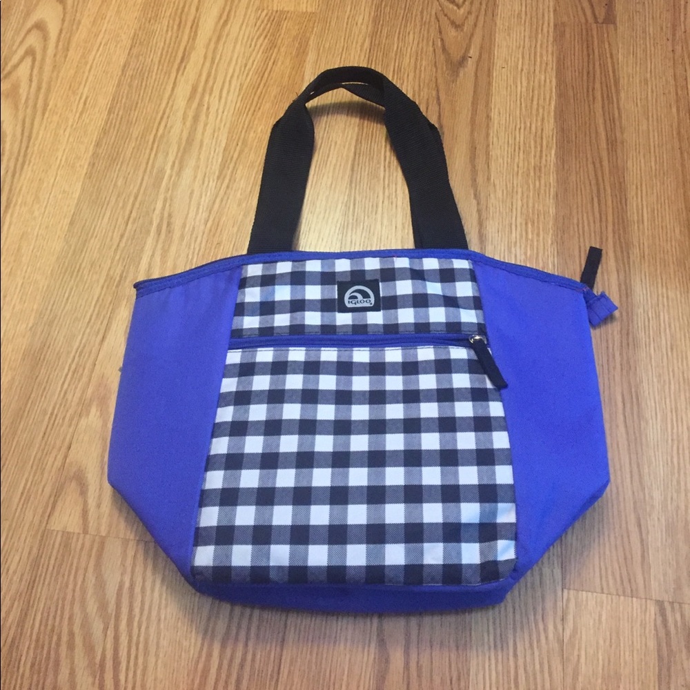 Igloo Blue and Plaid Lunch Bag