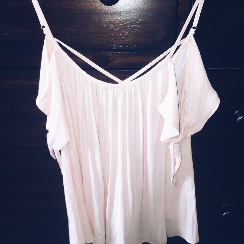 pink off the shoulder top