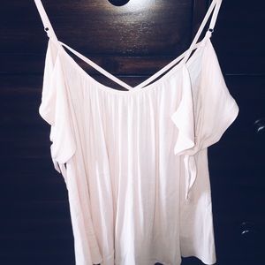 pink off the shoulder top
