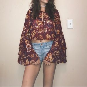 Long-sleeve Crop Top