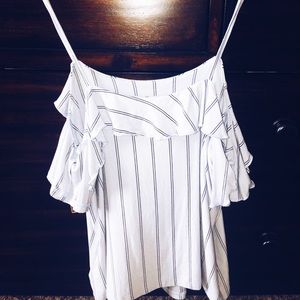 blue off the shoulder