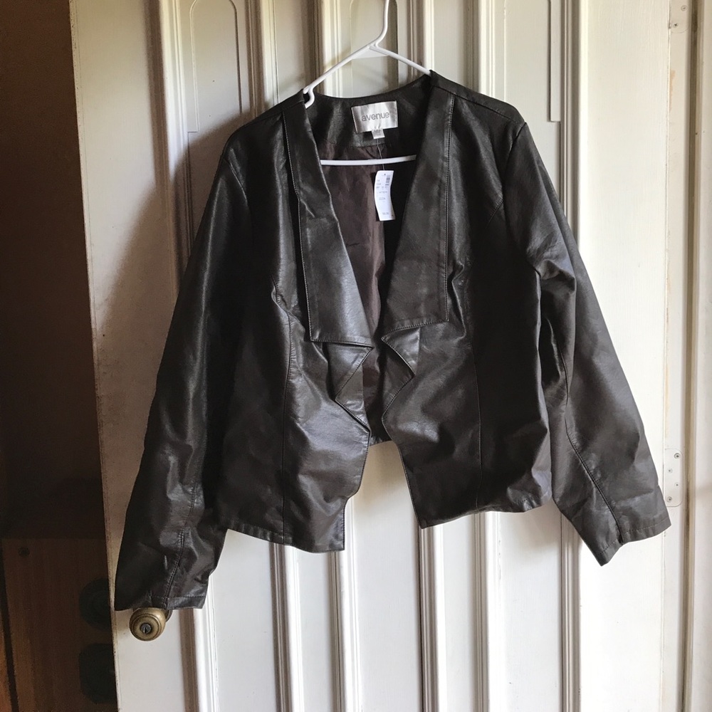 Brown pleather jacket/blazer