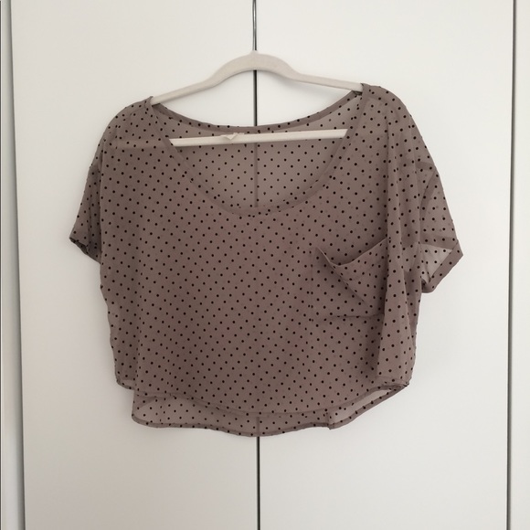 Sheer Polka Dot Crop Top - Picture 1 of 2