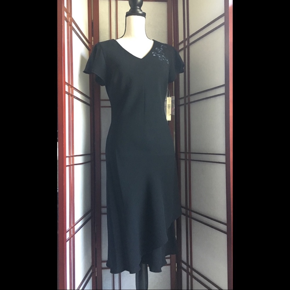 🔥🆕 SIZE 8 Amanda Smith Black Cocktail Dress - Picture 1 of 8
