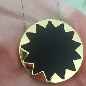 House of Harlow 1960 sunburst necklace leather