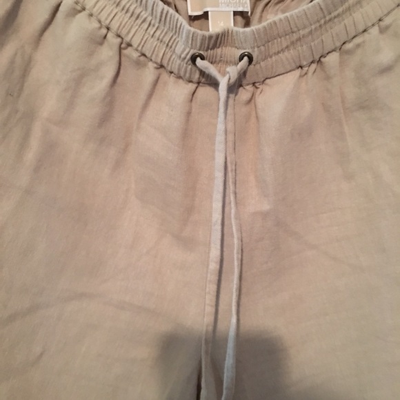 Michael Kors linen pants beige size 14 - Picture 2 of 3