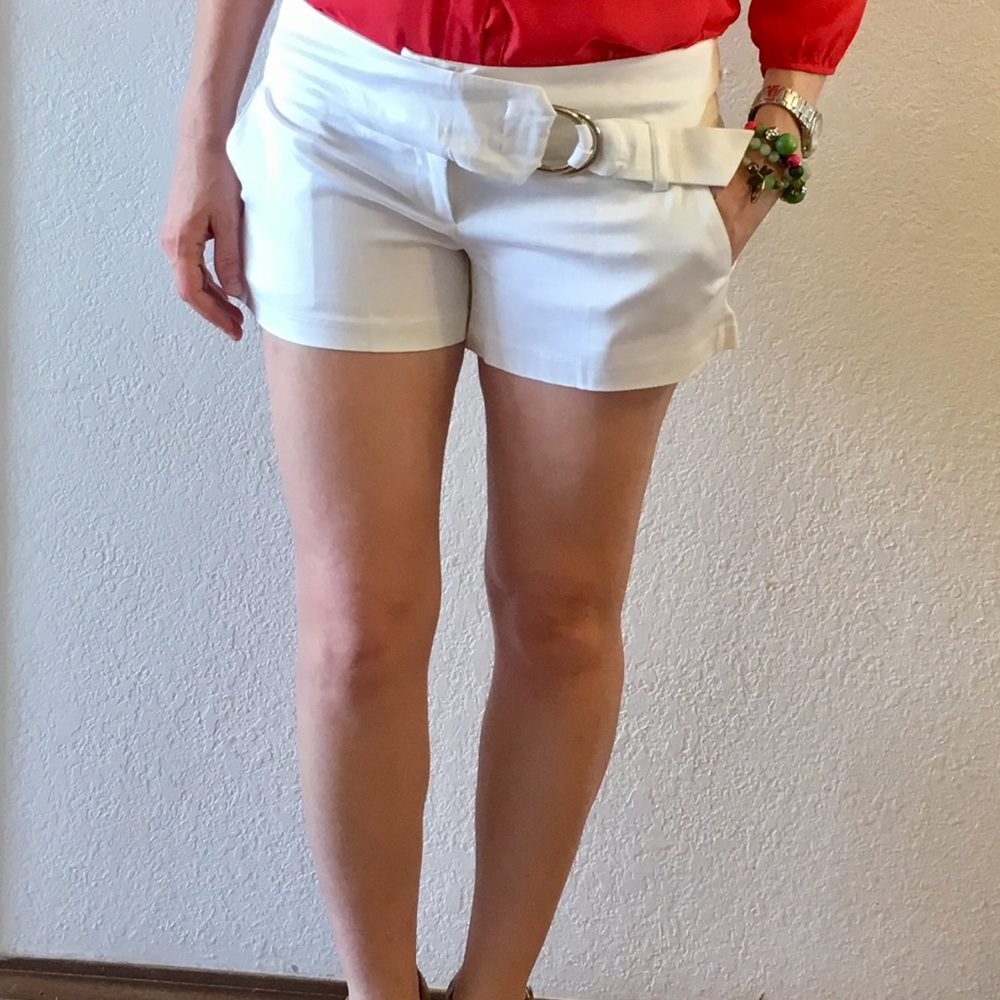 Cute white cotton shorts