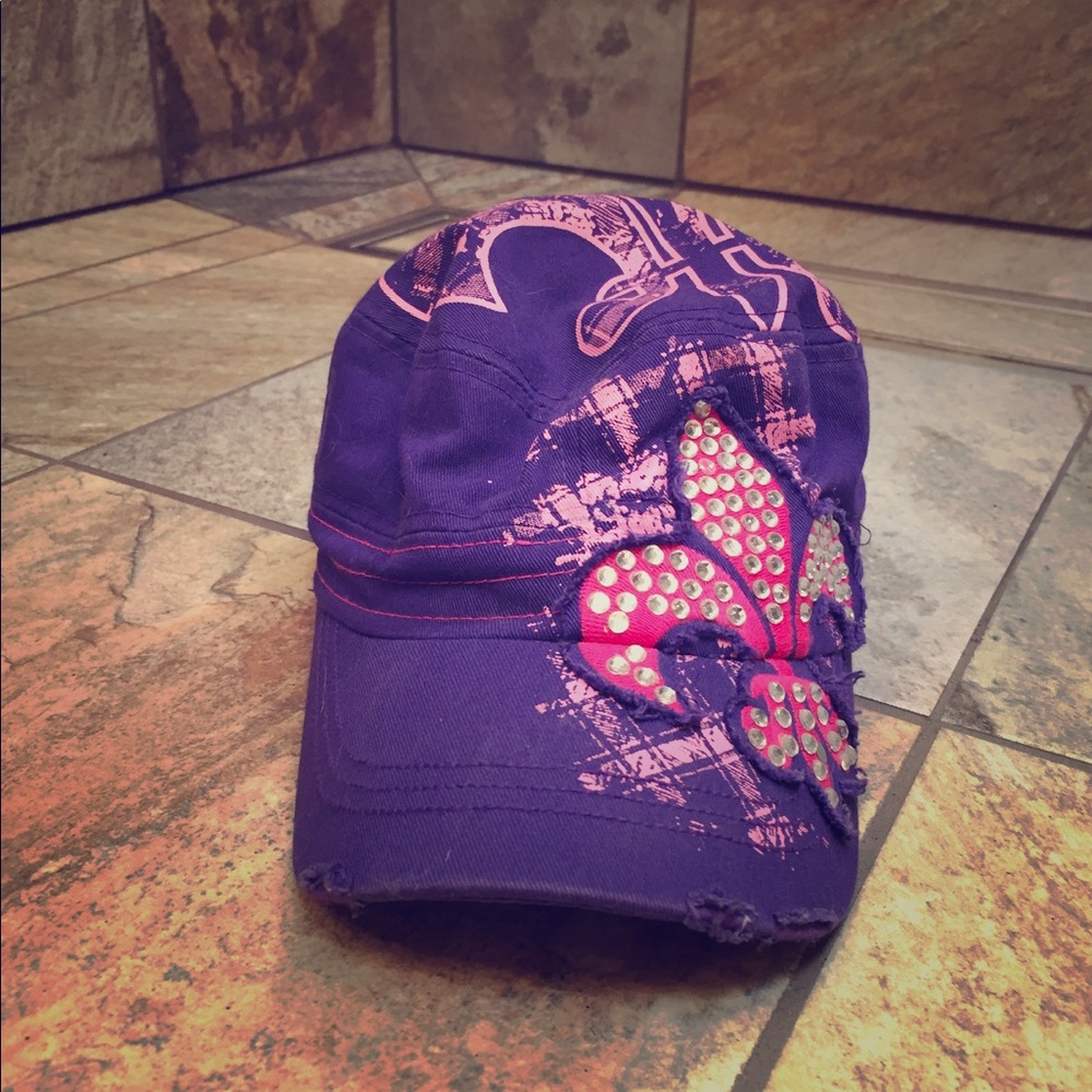 Hat purple and pink