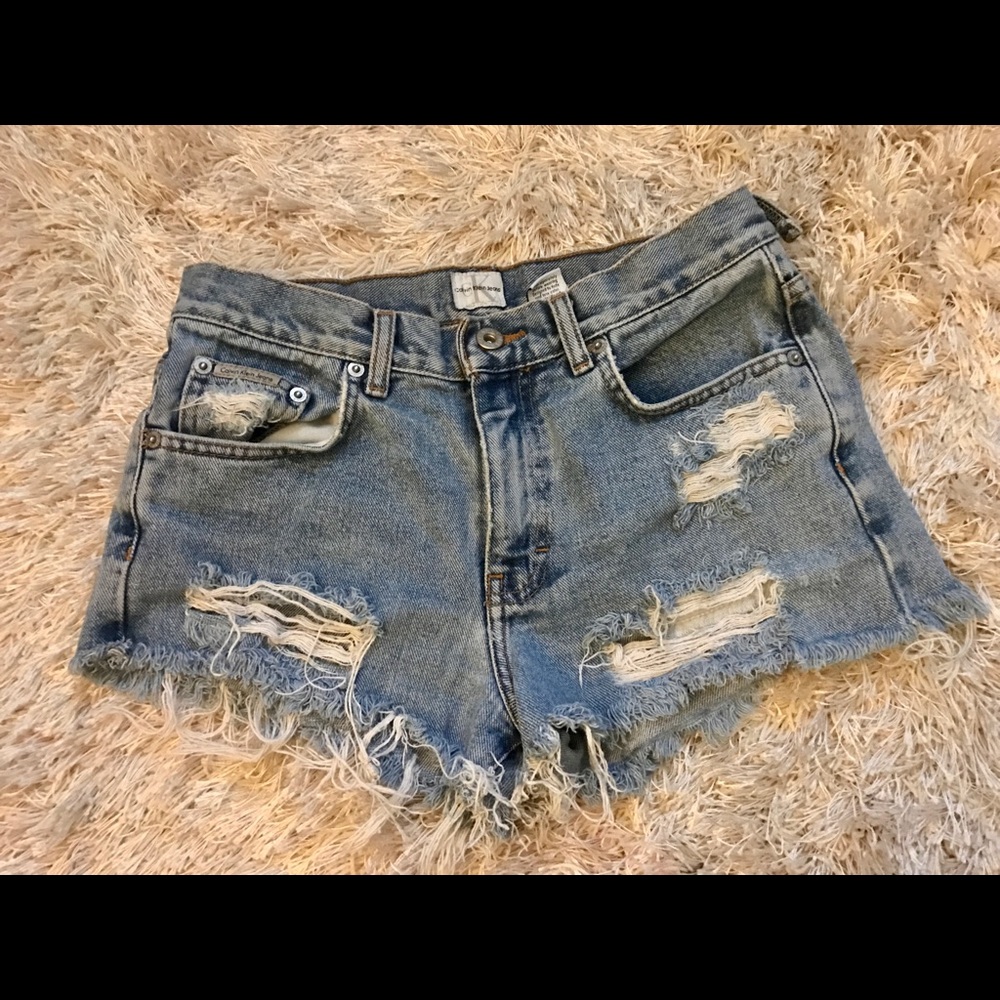 Vintage distressed Calvin Klein shorts