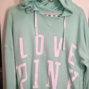 VS Pink seafoam green hoodie