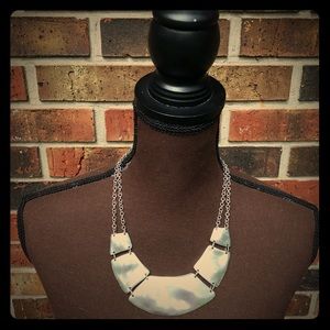 Metallic Hammered Metal Scoop Necklace by Chico's