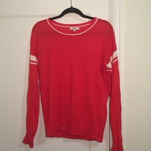 Red lightweight long sleeve sweater