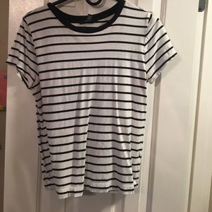 black and white striped shirt