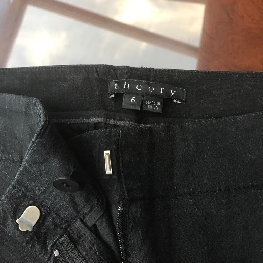 Theory black pants sz6