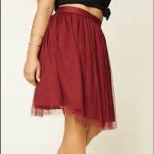 Red Tulle Skirt