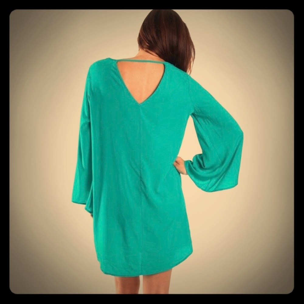 Solid Turquoise Juliet Mod Shift - Picture 2 of 3