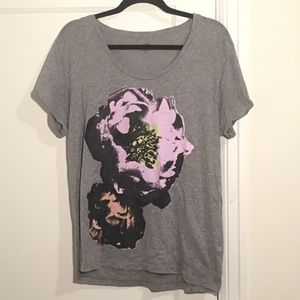 Slouchy floral grey tshirt