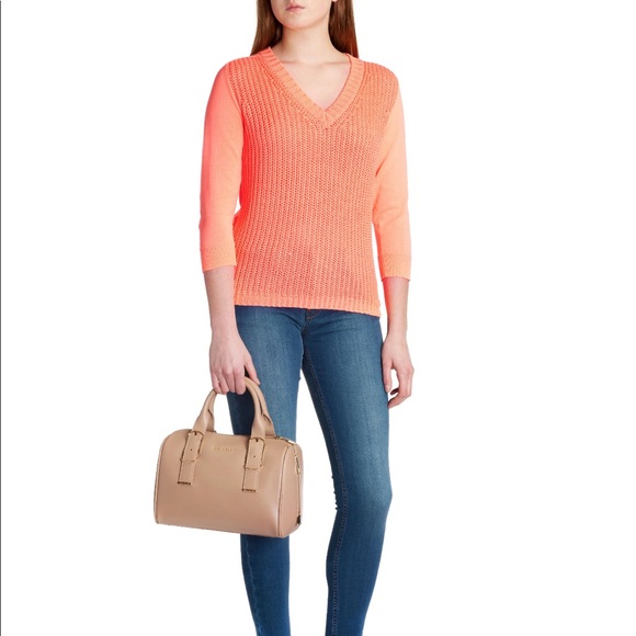 Ted Baker Lills Mix Gauge Knit V-Neck Top Sz 4 - Picture 2 of 8