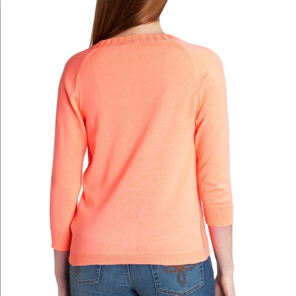 Ted Baker Lills Mix Gauge Knit V-Neck Top Sz 4 - Picture 3 of 8