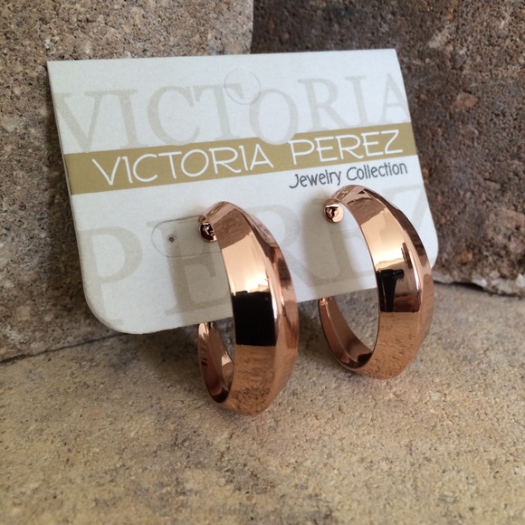 Victoria Perez Collection Jewelry - Hoop Earrings | 14K Rose Plated