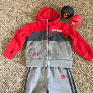 Adidas jacket and jogger sweatpants