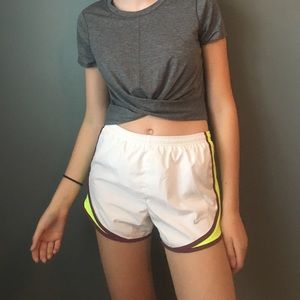 NIKE white athletic shorts