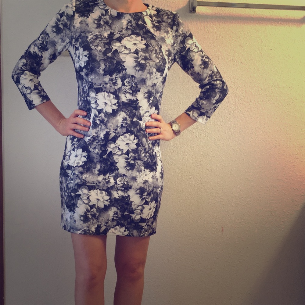 Zara bodycon grey dress
