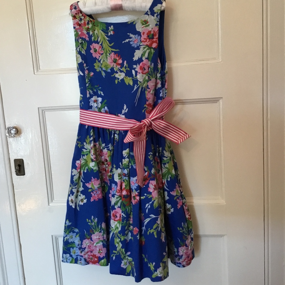 Spring Ralph Lauren DRESS Girls blue floral