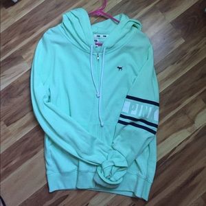Mint Green Zip Up Hoodie