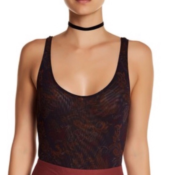 NWT Free People Paisley Lace Bodysuit Size XS & M - Picture 2 of 7