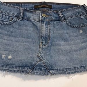 Hollister Distressed Junior 5 Pocket Mini Skirt