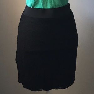 Black lace skirt