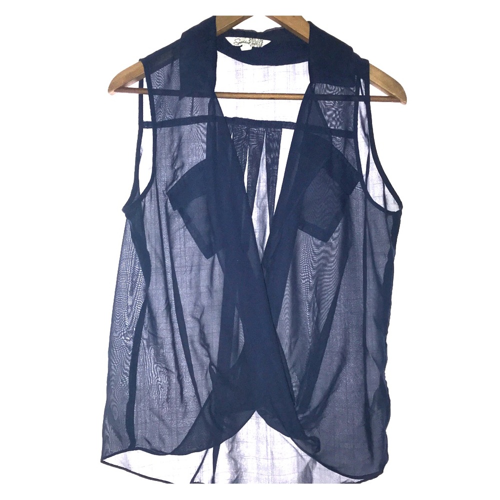 Sheer Short Sleeve Blouse